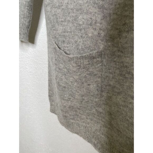 Charter Club Luxury Size M 100% Cashmere Gray Open Cardigan Sweater #6 - Picture 3 of 11
